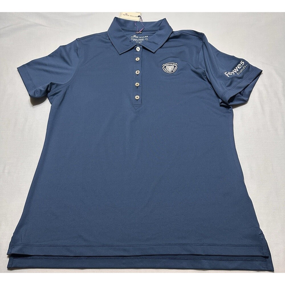Peter Millar Medinah Country Club Golf Polo Shirt Womens Large NWT NEW LOGO